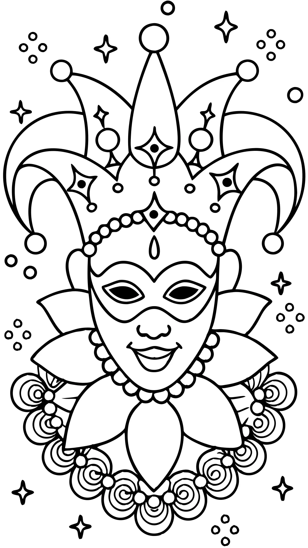 mardi gras coloring page